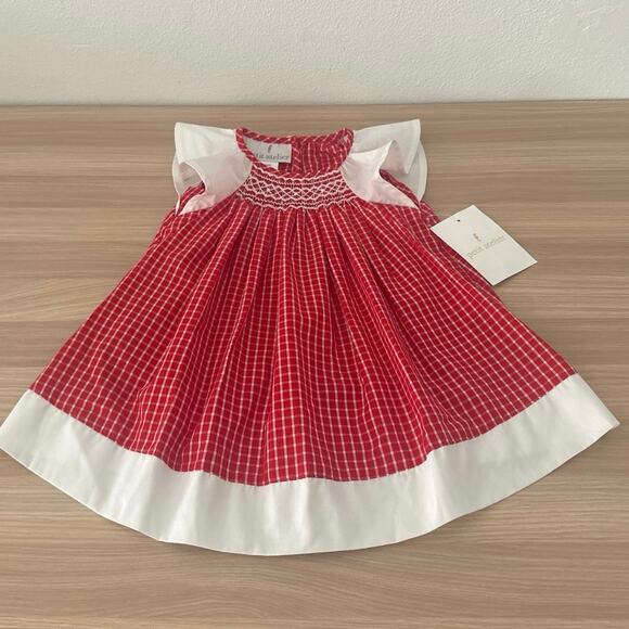 Petit Atelier Sz 12 red check dress Chritmas holiday lightweight - Picture 6 of 8